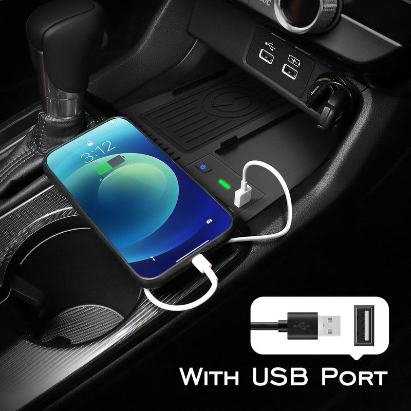 CarQiWireless Wireless Charger for Honda Civic 2022-2026 | Charging Pad,Cleaner Tidier Interior,Safer Driving,Convenient,Broad Compatibility
