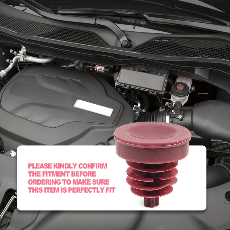 2Pcs Hydraulic Power Steering Cap, Compatible with Honda Acura, Replacement 53697-SB3-952 Power Steering Pump Reservoir Cap Plug Cover, Red