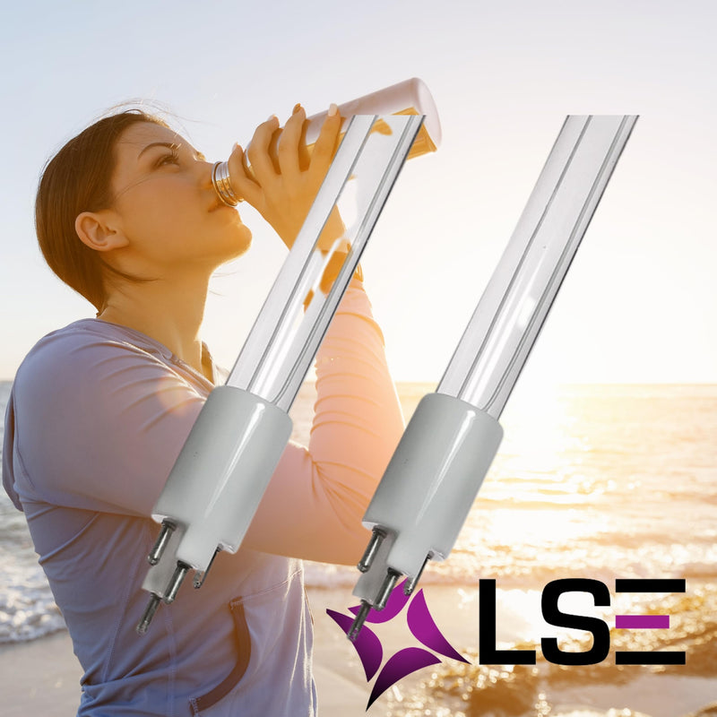 LSE Lighting 2-Pack S810RL UV Replacement Lamps – 4-Pin UV-C Bulbs for S8Q-PA, S8Q-PA/2, S8Q, S8Q/2, S8Q-Gold Systems – 12,000 Hour Quartz Life – Non-Ozone – Designed in USA
