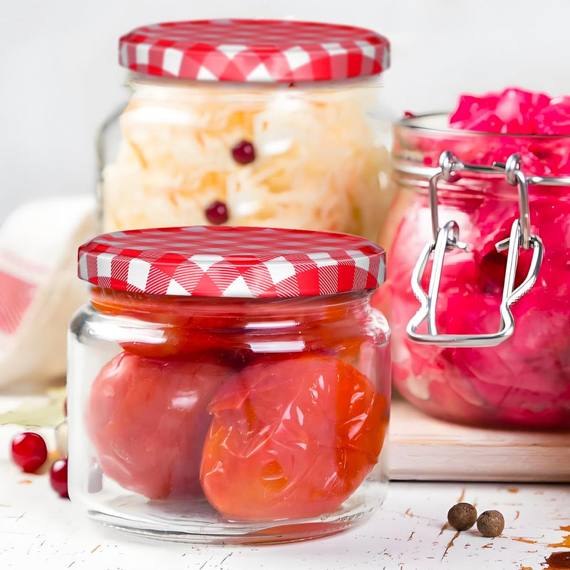 40PCS Jam Jar Lids,82 mm Regular Mouth Canning Lids Leakproof Replacement Caps Preserving and Canning for Jams Coffee Tea Biscuits Fruits
