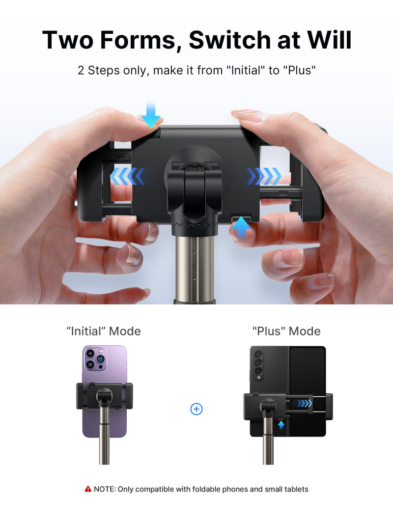 JSAUX Car Cup Holder Phone Mount for Foldable Phones & Mini Tablets | Sturdy Metal Long Arm, Flexible Height and Angle, Adjustable Base, Secure Phone Grip, Fits 2.17-4.33 in Car Cup Holders FlexMount