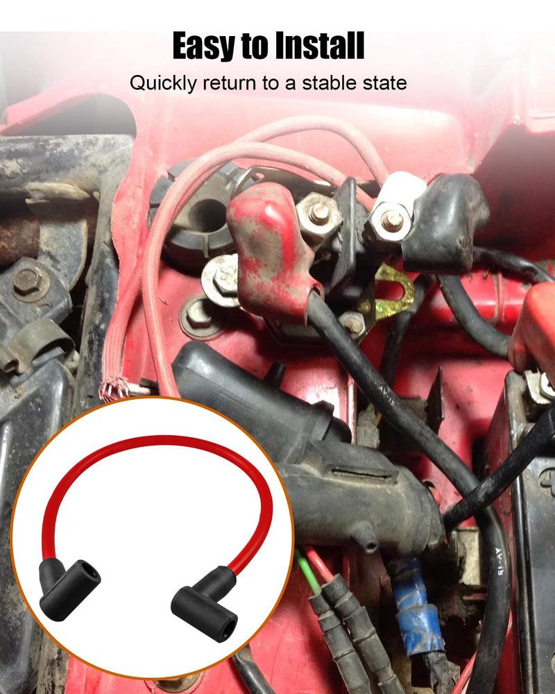 84059 18 Inch 8.5mm Ignition Coil Wire Fit for HEI Style Terminal, Red 90° Sheath
