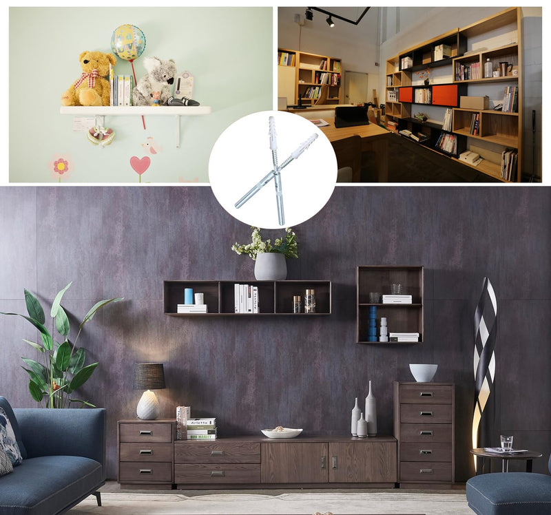 MY MIRONEY Floating Shelf Bracket 8Pcs Floating Shelf Invisible Support Bracket Metal Blind Shelf Supports Hidden Wall Brackets,0.39" x 8.86" 0.39" x 8.86"