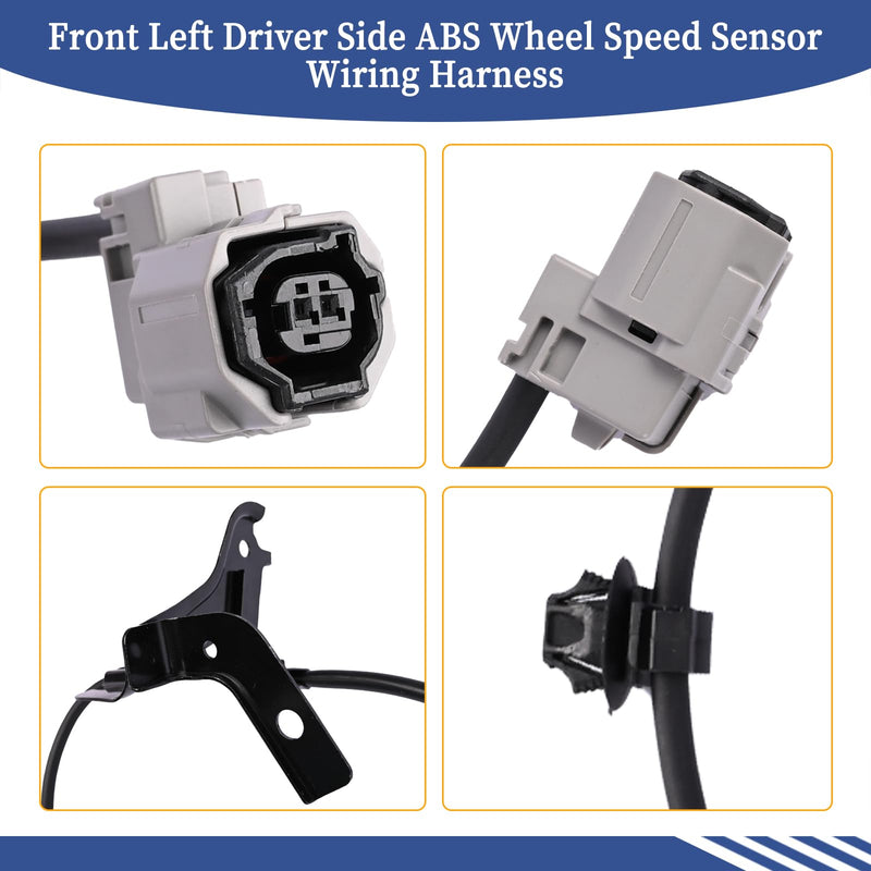 Front Left Driver Side ABS Wheel Speed Sensor Wiring Harness 89516-0C040 Compatible with Toyota Tundra 2007-2021│Sequoia 2008-2022 ABS Skid Control Sensor Wire Front Left Side 1