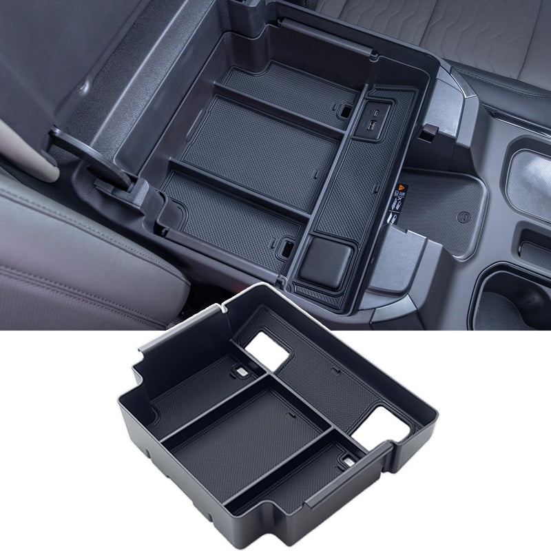 PIMCAR Full Center Console Organizer for 23-25 Chevy Silverado/GMC Sierra 1500, 22-25 Silverado/Sierra 1500 Refreshed Models, 24-25 Silverado/Sierra 2500HD 3500HD (Full Console w/Bucket Seats ONLY) 22-25 1500 Refreshed & 24-25 2500HD/3500HD Black