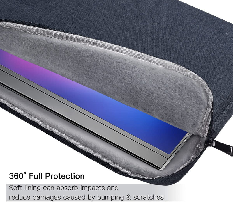 Portable Monitor Case 18.5 Inch,18 Inch Storage Sleeve Bag for InnoView VisonOwl UPERFECT Arzopa Most Large 18.5 Inch Portable Monitor Carrying Pouch Bag with Pocket,Naxy Blue(17.5x11.8 Inch) Navy Blue