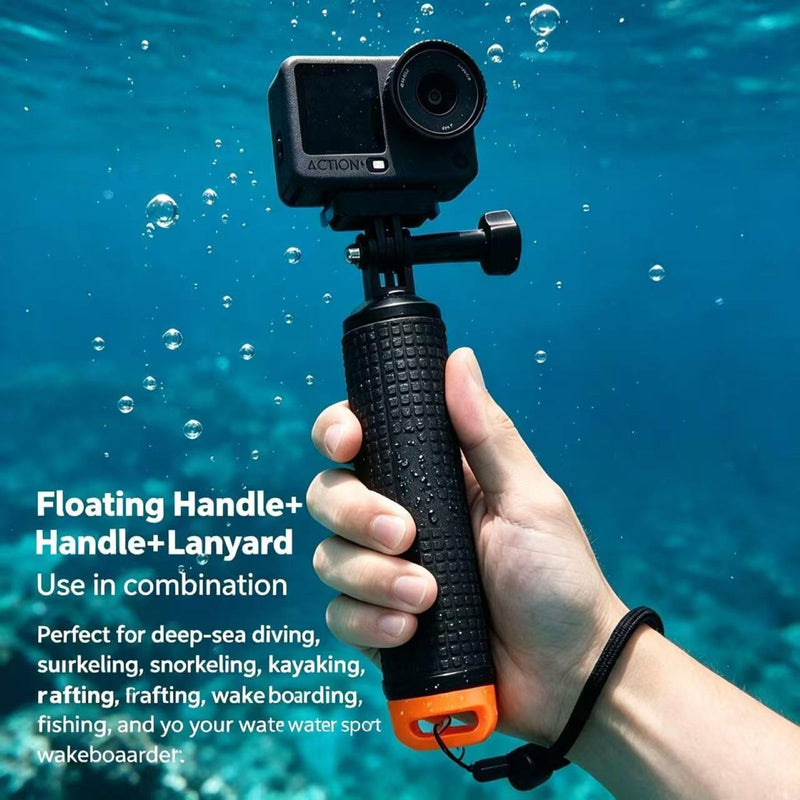 Floating Handle for DJI Osmo Action 6/5 Pro/4/3/2/Action Nano, Anti-Loss Floaty Stick, Waterproof Buoyancy Hand Grip for Diving, Surfing & Snorkeling