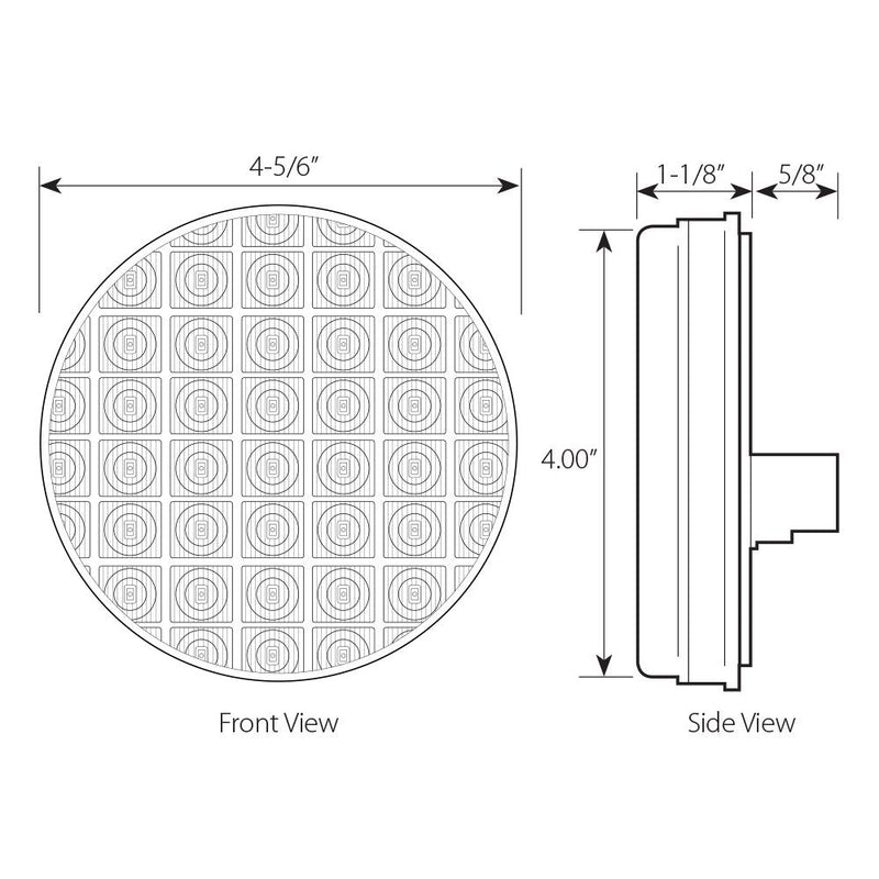 Grand General 74892 Red 4" Smart Dynamic LED Sealed Light Red/Red Sequential