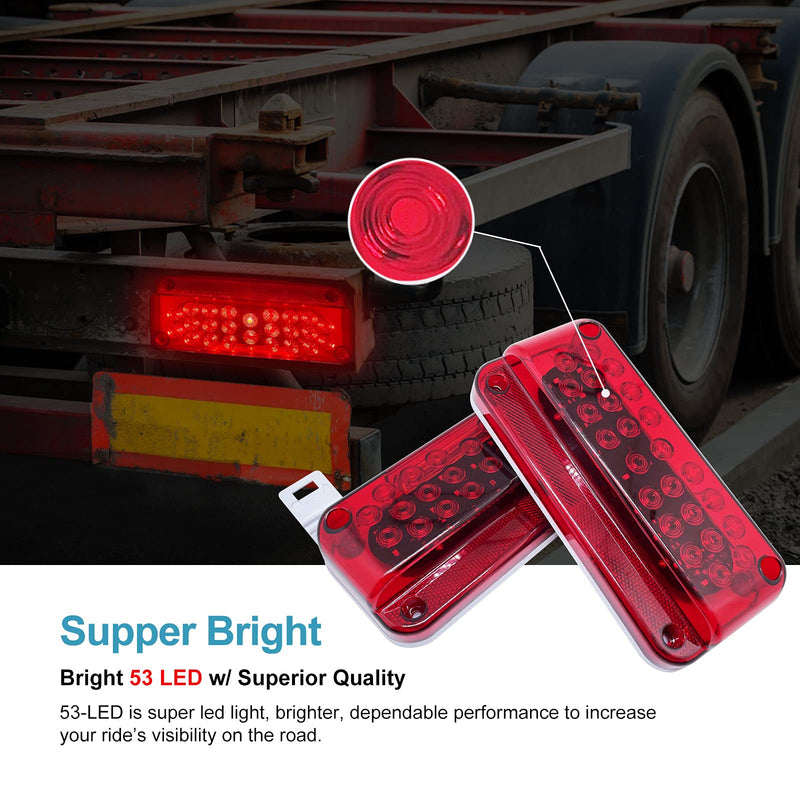 LED Trailer lights, RV Tail Lights LED, RV Brake Lights, Brake Stop Turn Camper Tail Lights with Red Reflex Trailer Tail Lights