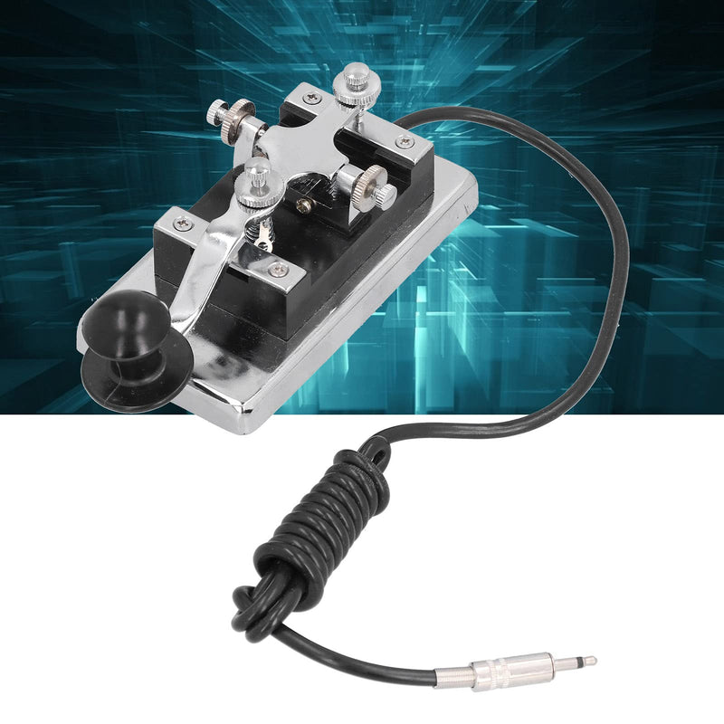 Morse CW Telegraph, Professional Morse CW Telegraph Straight Key, Stainless Steel CW Telegraph, Morse Communication,HY‑K4,