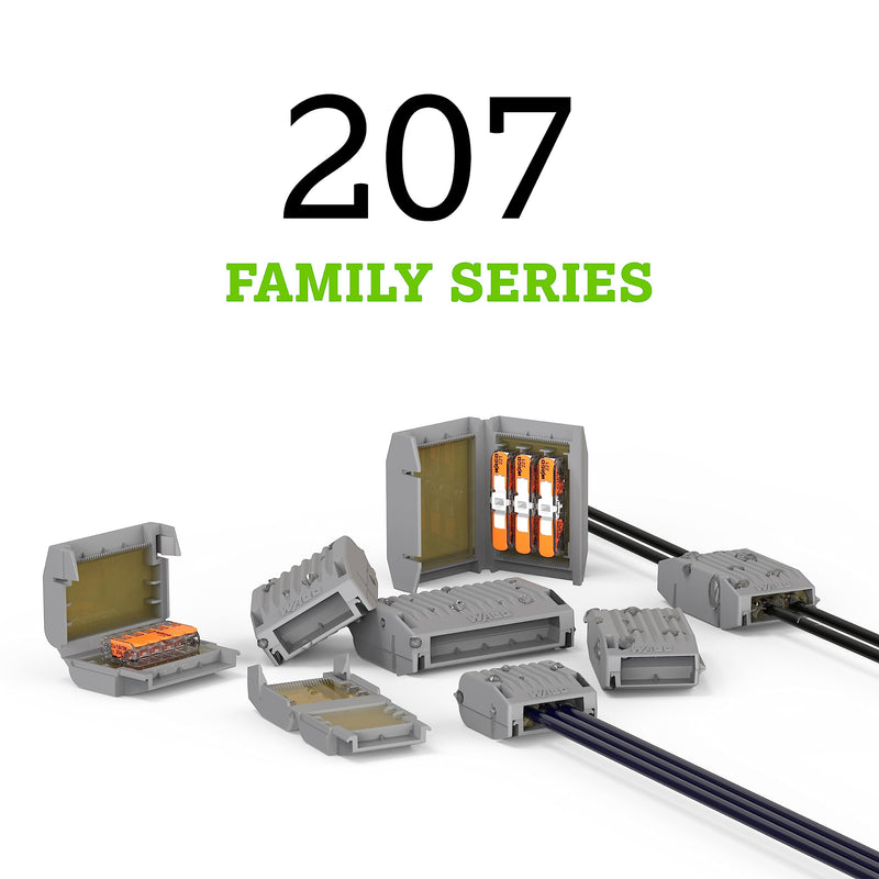 207-1331 | WAGO Gelbox for 221 and 2773 Series connectors | Moisture Protection | IPX8-certified | 12 AWG | Gray, Label-Free housing | Small | [Box of 4 Pieces] Box