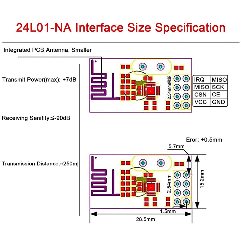 Alinan 12pcs NRF24L01+ 2.4GHz Wireless RF Transceiver Module Wireless Data Transmission Module