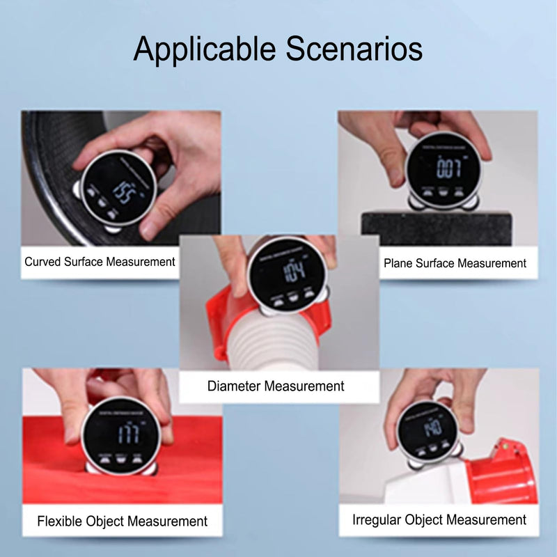 Digital Tape Measure, 656.2ft Long Distance Electronic Rolling Ruler LCD Display, 260mAH Battery, USB Rechargeable Rolling Distance Measuring Tool for Circular Flat Curved Diameter