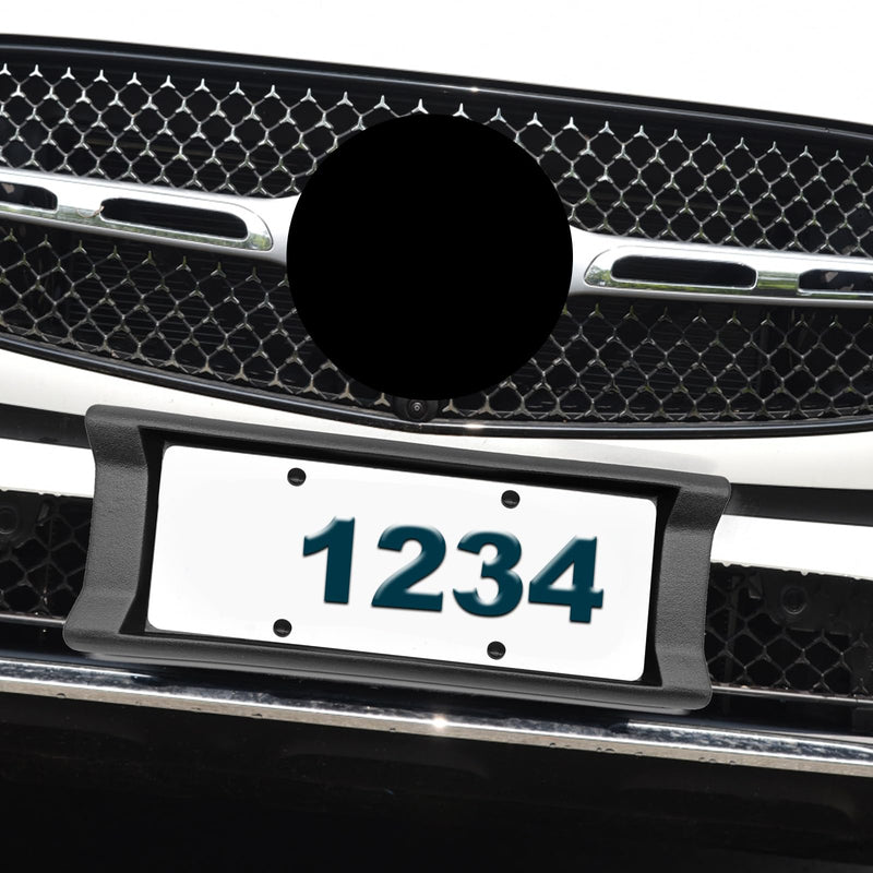 Car 2.3 Inch Thick Rubber License Plate Fixed Frame License Plate Bumper Flexible Rubber Bumper Guard License Plate Frame Fit for Cars Trucks SUVs Vans