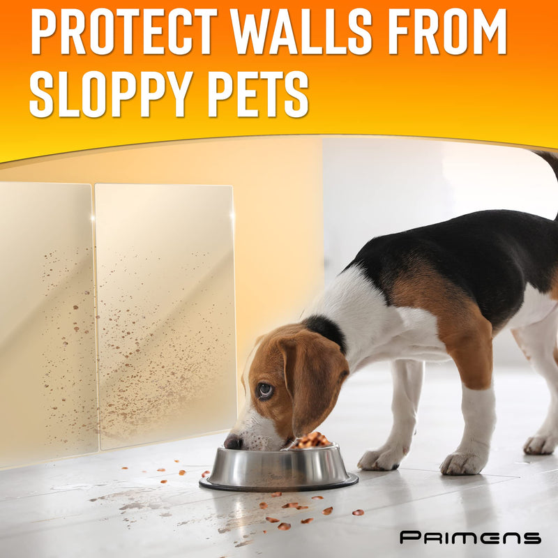 Clear Wall Protector Film Stickers for Kitchens & Offices - Shields Paint from Oil Splashes, Trash, Furniture Scuffs (Transparent, 7 Sheets) Transparent