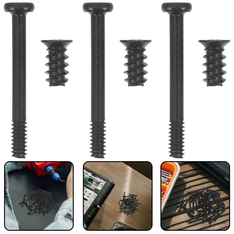 Flat Head Tapping Screws for Case Fans 60pcs Kit Long Short Screws for Pc Chassis Assembly 60 PCS