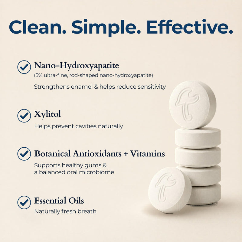 Fluoride Toothpaste Tablets with nHAp, Zero-Waste Paper Refill, Cool Mint, 248 Tablets (4-Month Supply) | Anticavity fluoride + nHAp for strong enamel & cavity defense. Vegan, zero-waste paper refill. 4-month value, TSA-friendly.
