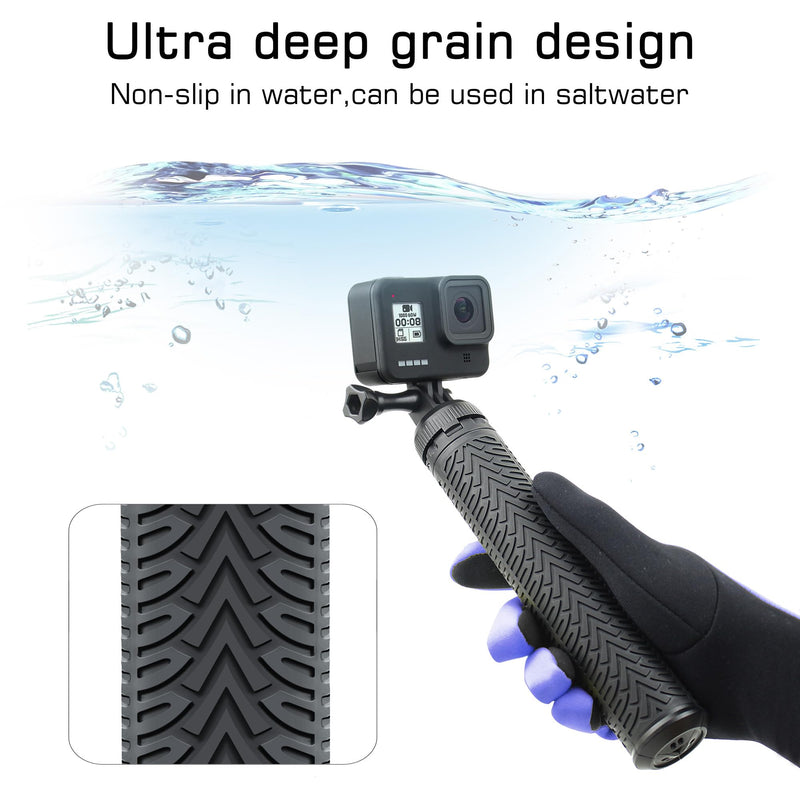  [AUSTRALIA] - 34''Waterproof Selfie Stick Underwater Tripod Pole Monopod for Phone GoPro Hero 12 11 10 9 8 7 6 5 4, Fusion, AKASO,SJCAM,DJI Action Digital Cameras(3-in-1: Hand Grip,Selfie Stick,Tripod Stand) 34''Extendable Tripod