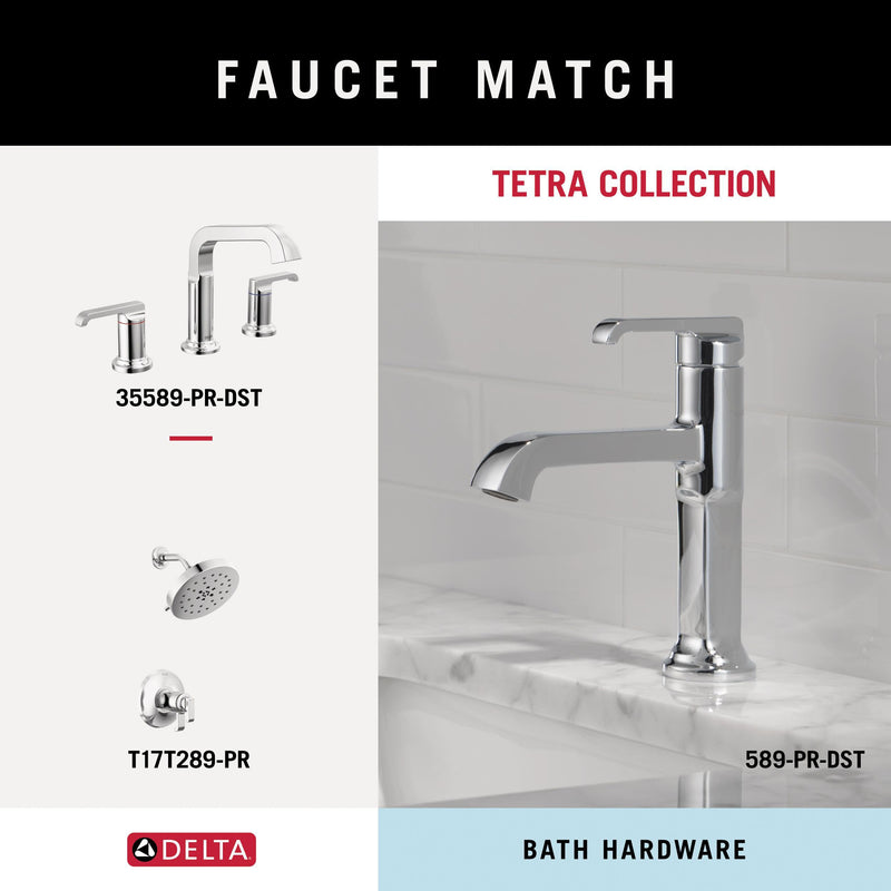 Delta Tetra (1-Pack) Toilet Paper Holder Polished Chrome Tissue Roll Holder for Bathroom Organization and Storage Pivoting Toilet Tissue Holder Wall Bathroom Accessories 78955