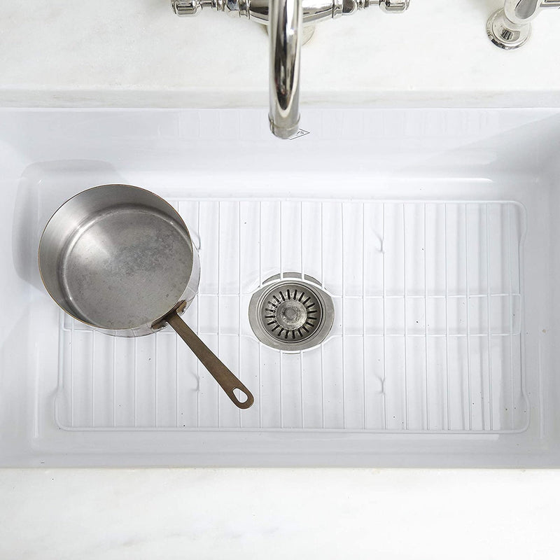 Better Houseware Sink Protectors for Kitchen Sink, Protective Metal Grid, 24.125x12.75x1 inches, White Kitchen Sink Mat to Shield Sink Base from Scratches, Rust-Resistant Coating, XL 24.125 x 12.75 x 1