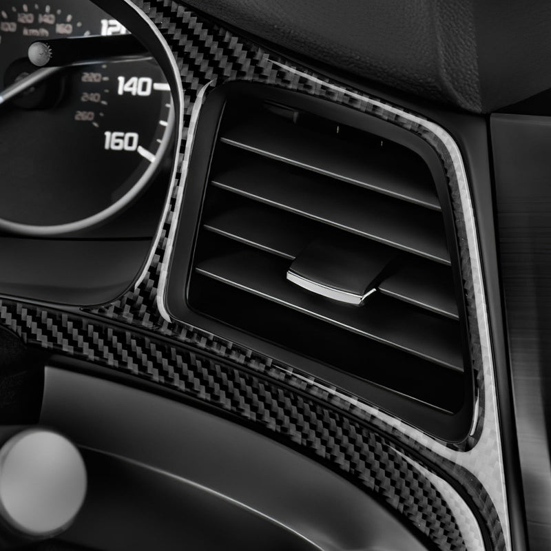 AIRSPEED for Acura ILX 2013-2022 Speedometer Frame Cover Center Console Dashboard Tachometer Carbon Fiber Interior Trim Accessories, Black Speedometer Frame Black