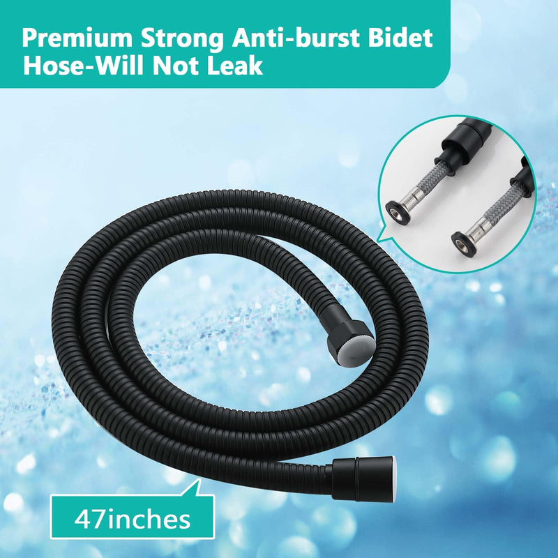 BARROCK Bidet Sprayer for Existing Toilet, Advanced Handheld Ergonomic Jet Spray Set with Precision Water Pressure Control for Muslim Shower/Feminine Hygiene/Pet Cleaning, Matte Black 1