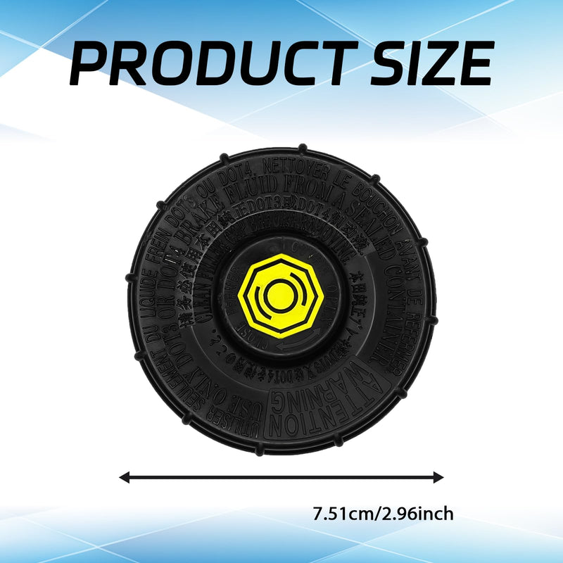 Brake Fluid Cap Replacement for Honda, Brake Master Cylinder Tank Fluid Reservoir Cap Compatible with Honda Accord Fit EV Hybrid S2000 Accessories 46662-SLE-J01 46662-SDC-A02 46662-S8A-003 Black