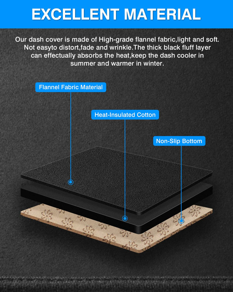 Cartist Dashboard Cover Mat for 2011-2019 2020 2021 Jeep Grand Cherokee Accessories Dash Cover Suede Dash Mat Sunshade Glare UV Rays Protector (NOT for Jeep Cherokee & Grand Cherokee L) dash mat for Jeep Grand Cherokee 2011-2021