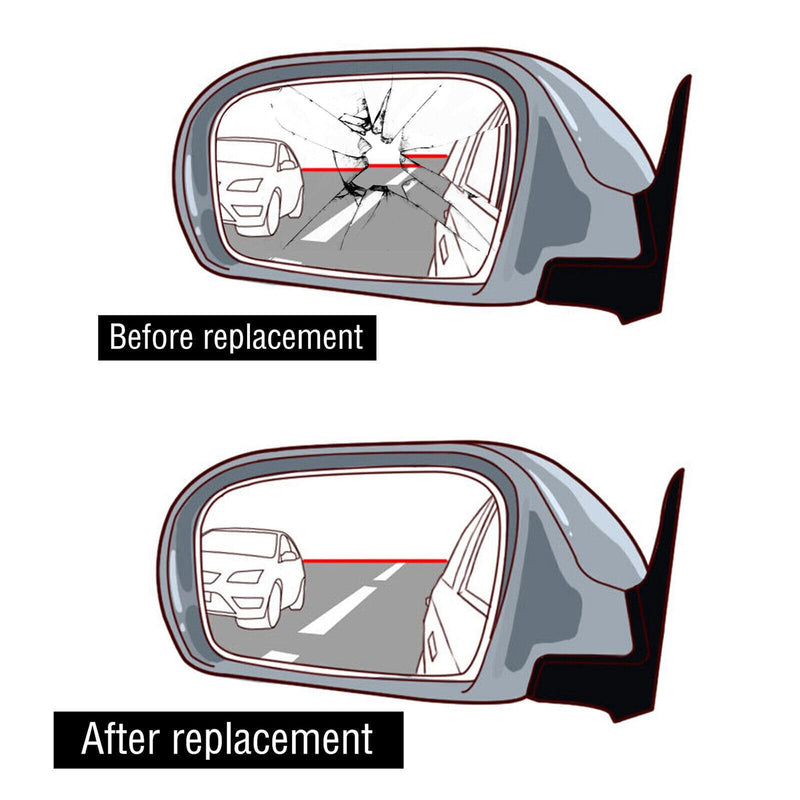 NEYASU Driver Left Side LH Mirror Glass fit for 1990-2000 Chevy GMC C1500 C2500 C3500 K1500 K2500 K3500 Pickup Truck Tahoe Blazer Jimmy Yukon Flat Glass Replacement with Adhesives No Heated