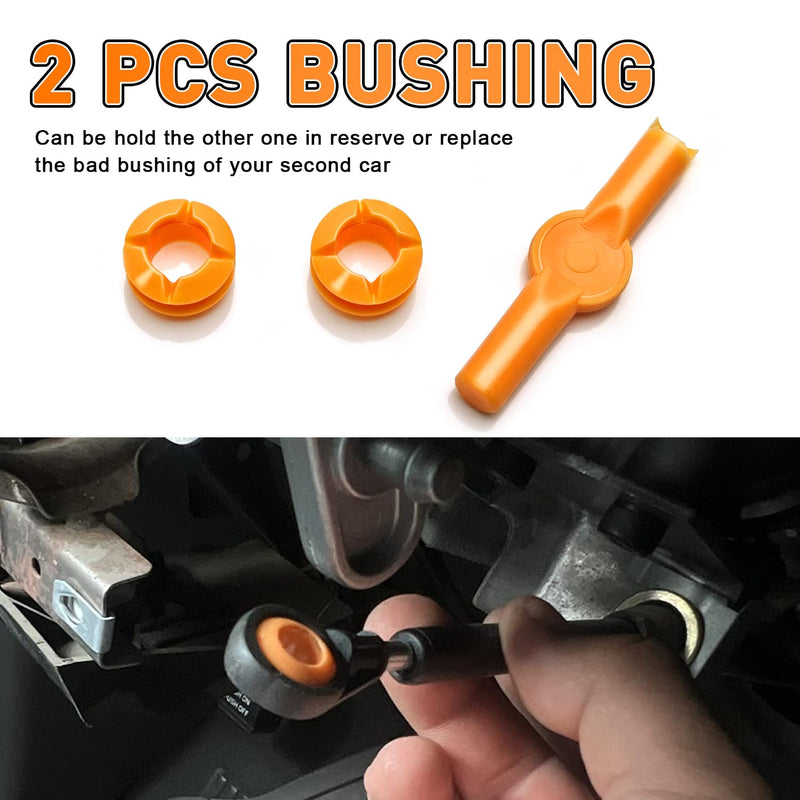 134193 Gear Shift Bushing for Nissan Armada Pathfinder Frontier Titan, Transmission Shifter Linkage Cable Bushing Repair Kit Xterra Infiniti QX56 QX80 Suzuki Equator 349351LA0A,34935ZR00A (4Pcs) 4 PCS