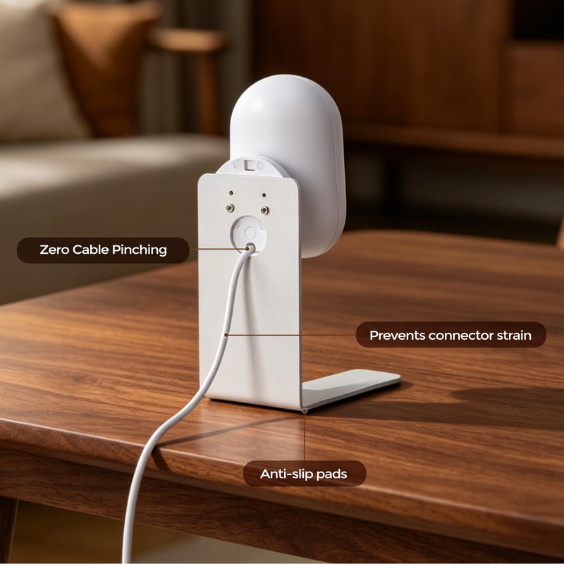 Solid Metal Desktop Stand for Ubiquiti UniFi Instant Cameras (G3/G4/G6), Minimalist Table Mount Base with Cable Management