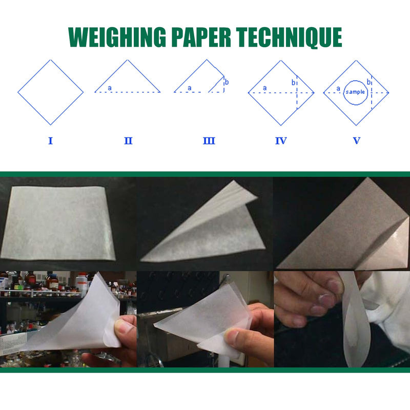 Cellulose Weighing Paper Sheet,Lab Weigh Paper, Nitrogen Free,Non-Absorbing, High-Gloss (6"X6" 1000pcs) 6"X6" 1000pcs