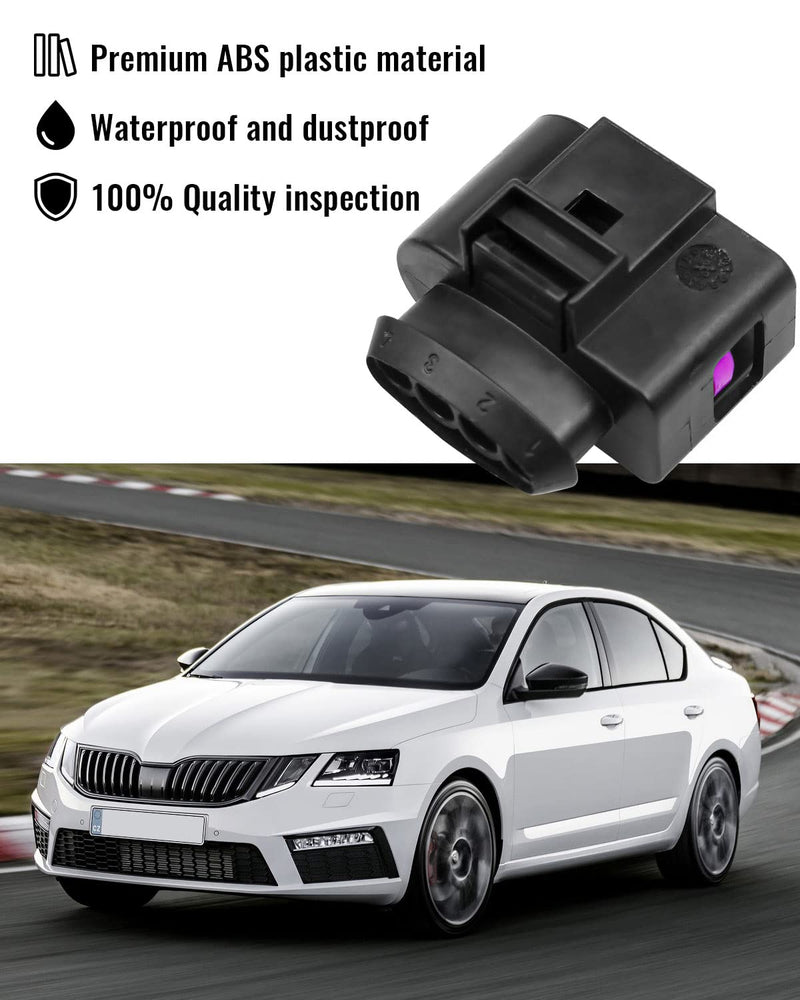 Ignition Coil Connector Repair Kit with 4PCS Harness Plug and 1PCS 0.3CM Space Take-up Tool Fit for VW Passat Phaeton Polo SKODA Octavia Rapid Superb Yeti AUDI A1-A8 Q7 TT Replace 4B0973724