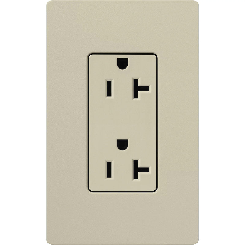 Lutron SCR-20-SW Satin Colors 20-Amp Receptacle, Snow