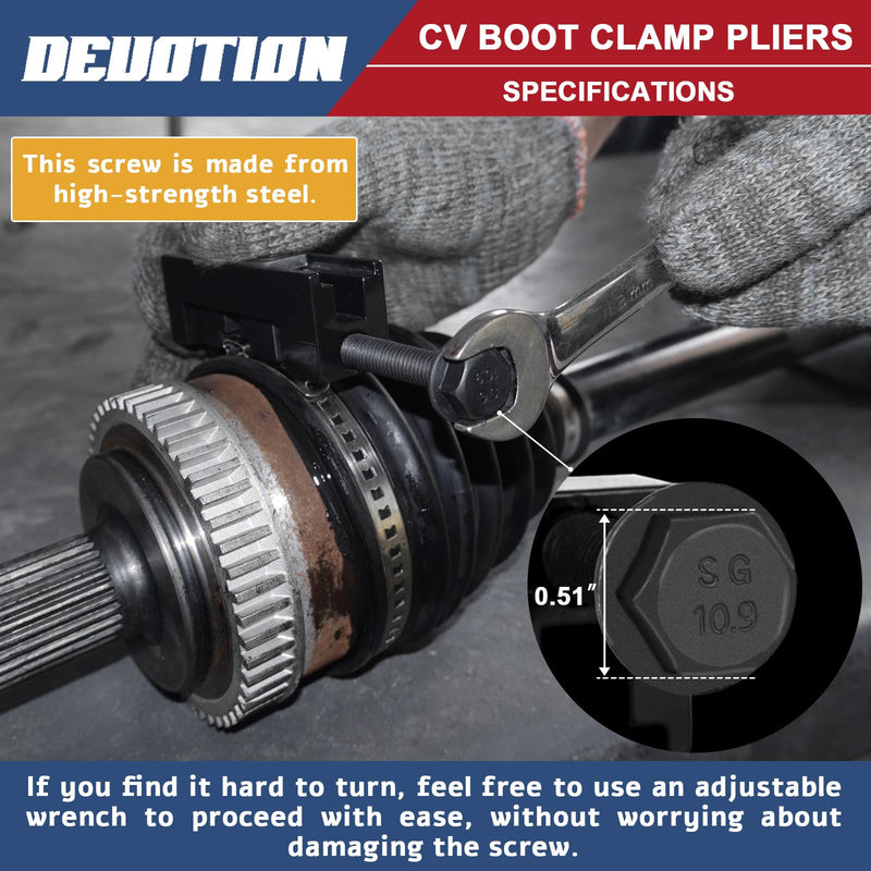CV Boot Clamp Pliers for Drive Shaft Axle Clamping - Single Ear Hose Tool Compatible with Toyota Lexus OEM 09521-24010 1PC