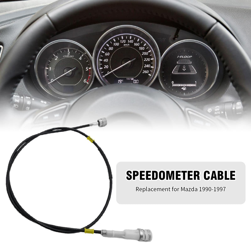 VIKKSAER Speedometer Cable NA01-60-070B, Replacement for Mazda Miata 1990-1997 Manual Transmission Cable, Speedometer Cable Assembly, Black