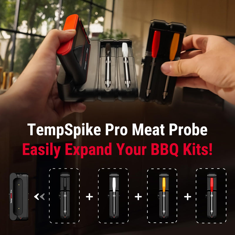 TempSpike Pro Wireless Meat Thermometer Meat Probe with Accurate Temperature Sensor Red Probe