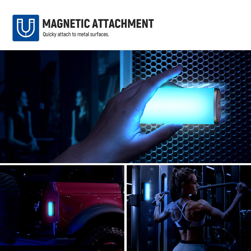 NEEWER Pro Magnetic Handheld Light Wand with APP DMX Control/Custom Effects/Light Group, 360° Full RGB, 2600mAh 2500~10000K Dimmable LED Lighting CRI97 17 Scenes for Video Recording Streaming, TL98C