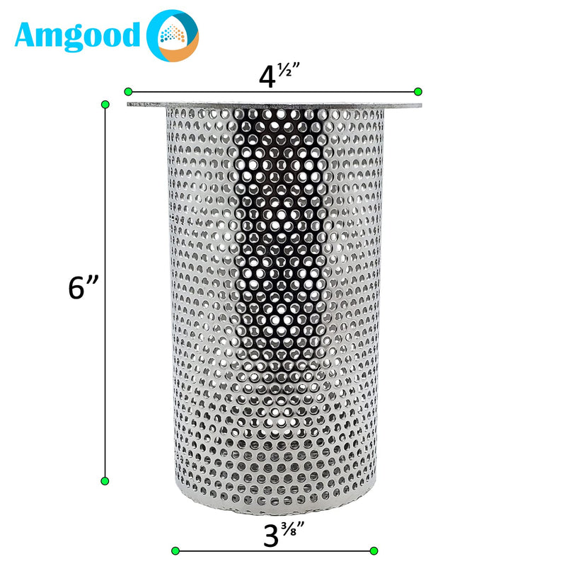 Commercial Flood Drain Strainer (1, 4" Diameter x 6" Tall Cylinder)