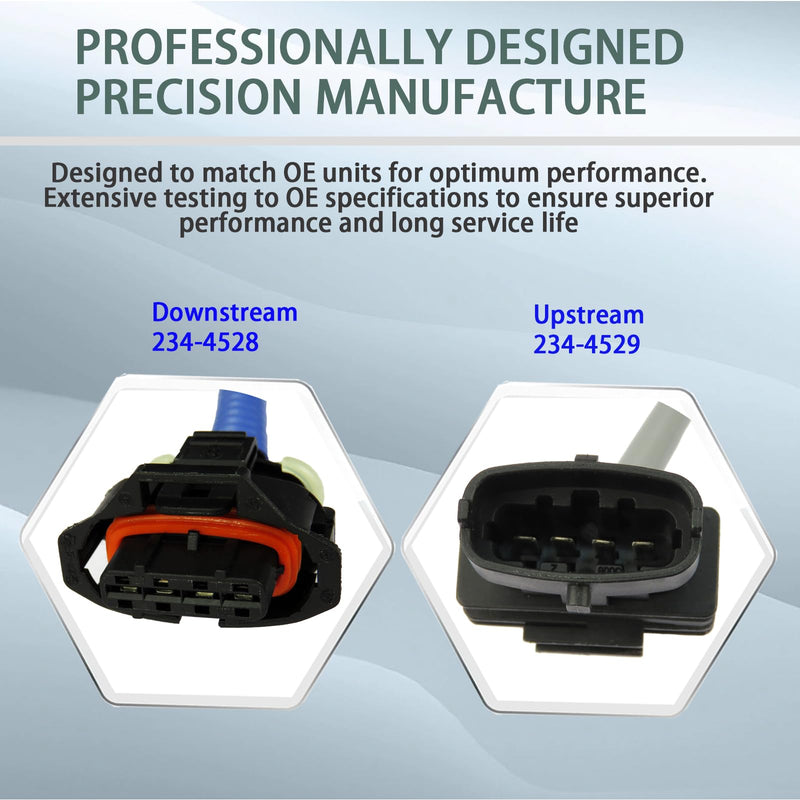 234-4528 234-4529 Upstream Downstream Oxygen O2 Sensor for Chevy 1.4L 1364cc Cruze 2011-2015, Sonic 2012-2020, Trax 2013-2021, and Buick Encore 2013-2021 234-4528 234-4529