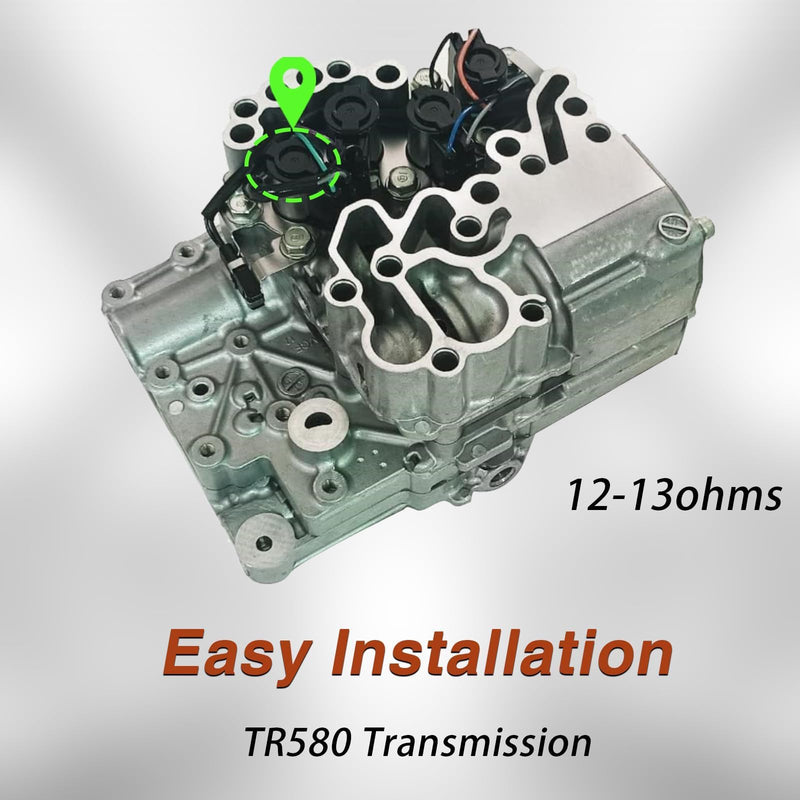 Torque Converter Lock-Up Solenoid (12-13Ω) Compatible with Subaru Legacy Outback Impreza Forester Crosstrek Lineartronic CVT TR580 TR690 Transmission Replace#: 31706AA030