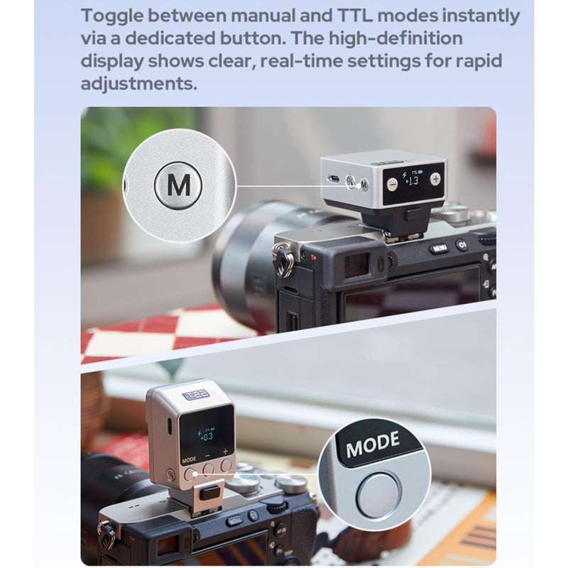Godox IT20 S IT20S Mini Camera Flash for Sony, TTL Godox Flash,700+ Full Power,1.5s Recycle Time,USB-C Charging, with Magnetic Diffuser & Filter -Silver | 700+ Full Power,1.5s Recycle Time,USB-C Charging, with Magnetic Diffuser & Filter Silver
