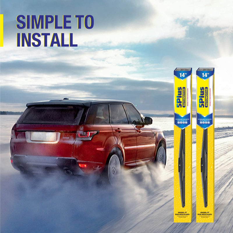 5 PLUS Rear Wiper Blade 14 inch (14-B), Replacement for Honda CRV 2011-2007 Fit 2020-2007 Pilot 2020-2016,2008-2003 /Acura RDX 2018-2007 MDX 2020-2014 Back Windshield Wiper Blade +More 14"(14-B)