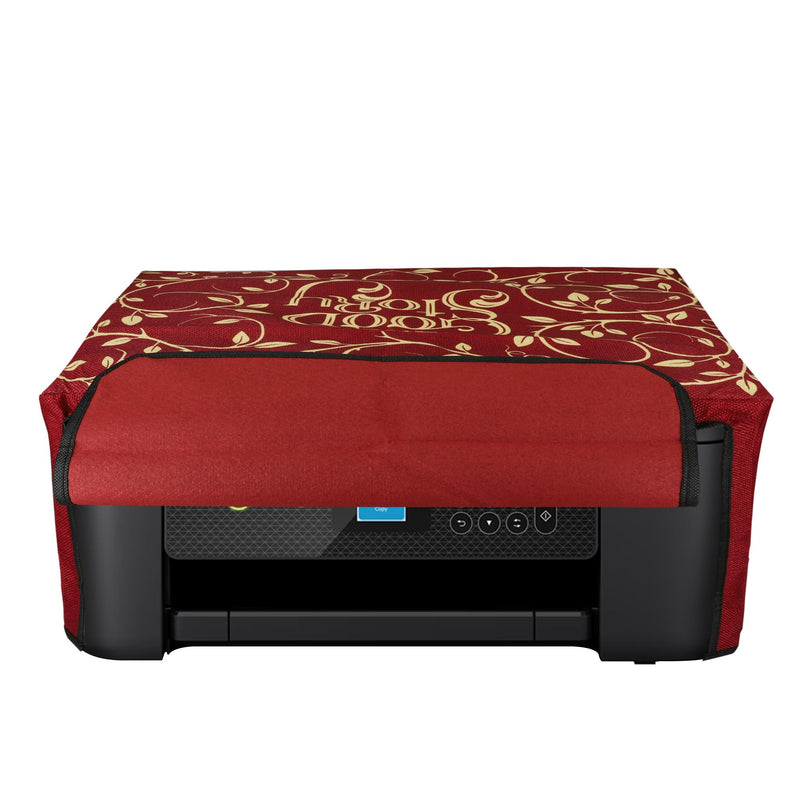 kwmobile Linen Printer Cover Compatible with Epson Expression Home XP-3200 / XP-4200 / XP-4205 Case - Good Story Yellow/Orange/Red Good Story 06-29-09