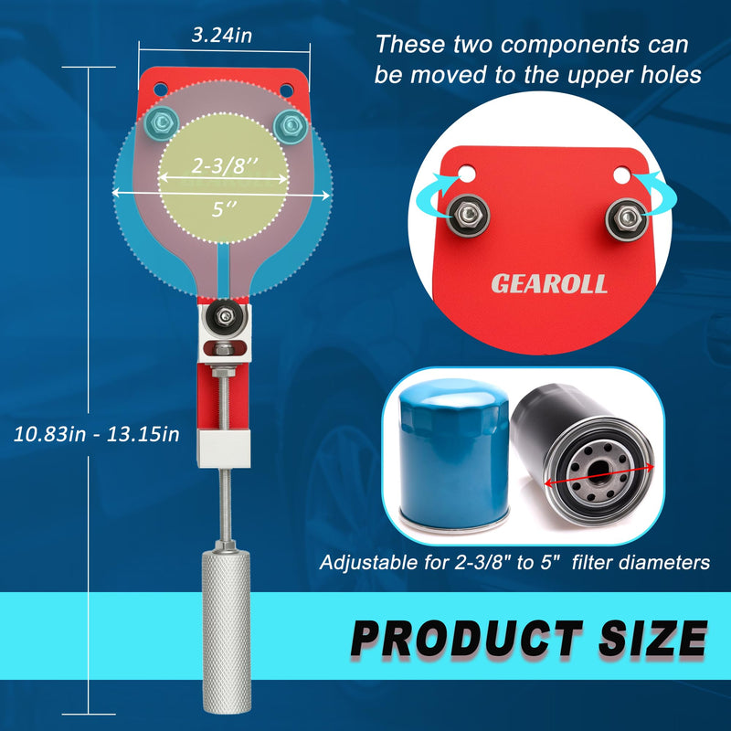 77750 Oil Filter Cutter Tool with Vise Jaw Plate, Oil Filter Cutter Cutting Tool for Filter Cutting Range 2-3/8" to 5"