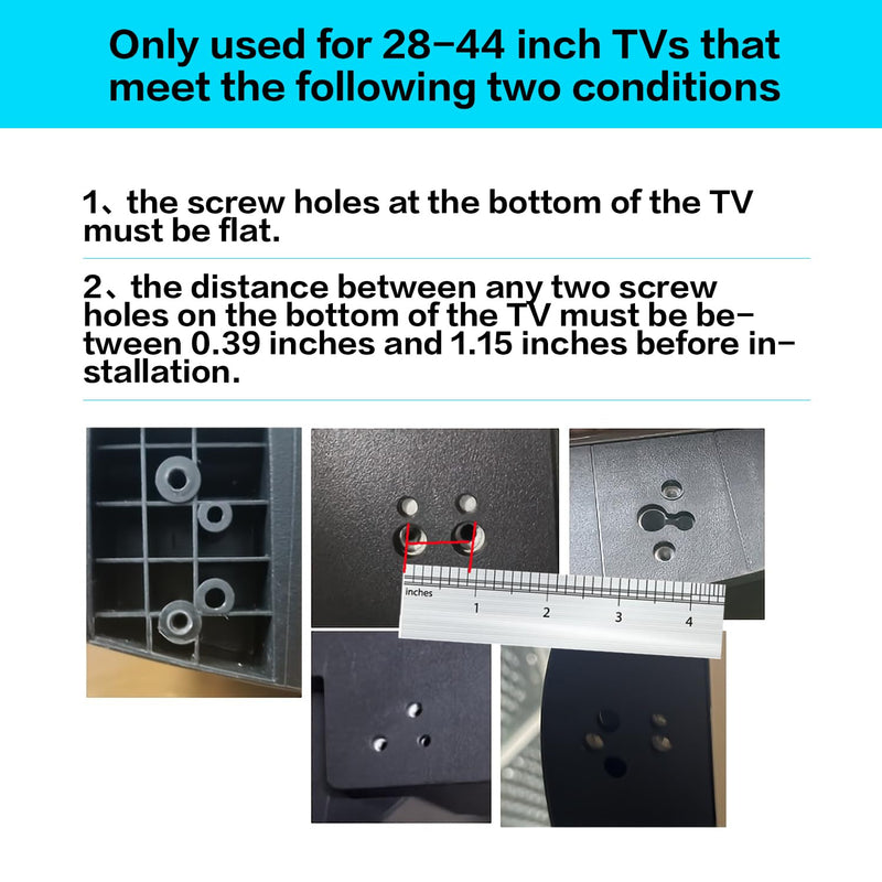 Replacement TV Stand for Roku 28-43" TCL/Onn, Anti-Slip | TV Stand Legs Universal Replacement TV Feet Durable & Easy to Install for TCL Roku TV Legs Fit for 28-44inch