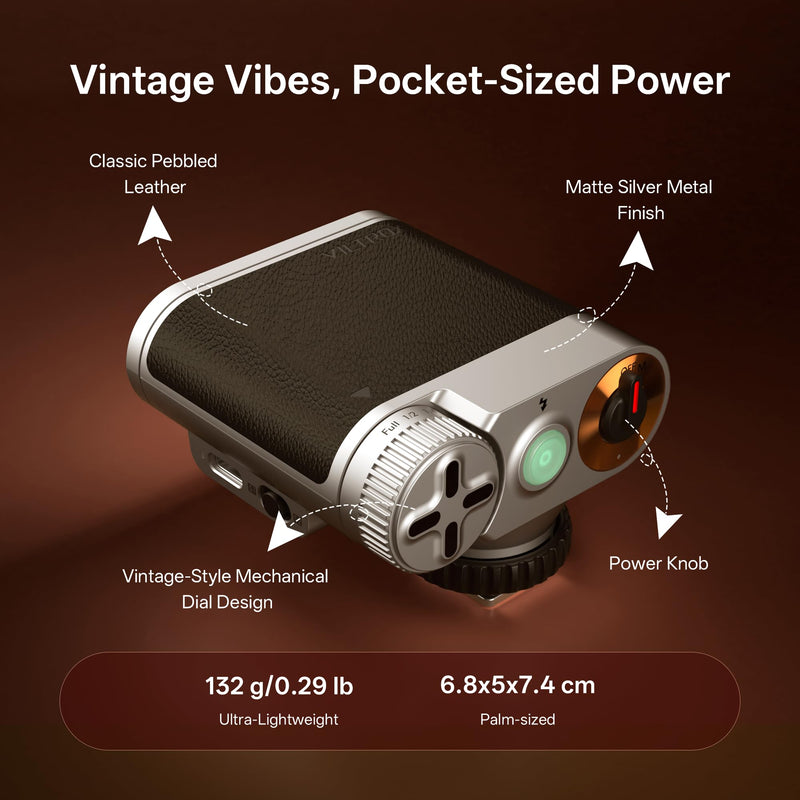 VILTROX Z1+ Camera Mini Flash Speedlite, GN12 6500K Hot Shoe Camera Flash Light with 7 Levels, S1/S2 Optical Control, Detachable Softbox Compatible with Canon Fuji Nikon Panasonic Olympus Cameras Z1+ Camera Flash