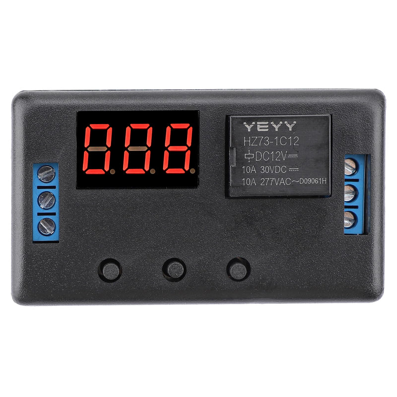 DROK 12V Timer Relay, LED Display 4-Mode On-Off Automotive Time Delay Relay, Electric Delay Timer Switch 0.1s to 999min 1pcs