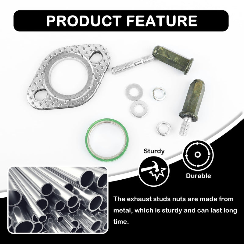 GY6 150cc Exhaust Gasket Kit with Bolt Nuts,Fit GMB139 Engine Moped Exhaust ATV Go Kart Scooter Exhaust with 50cc 70cc 90cc 110cc 150cc,Car Accessories Exhaust Flange Gasket