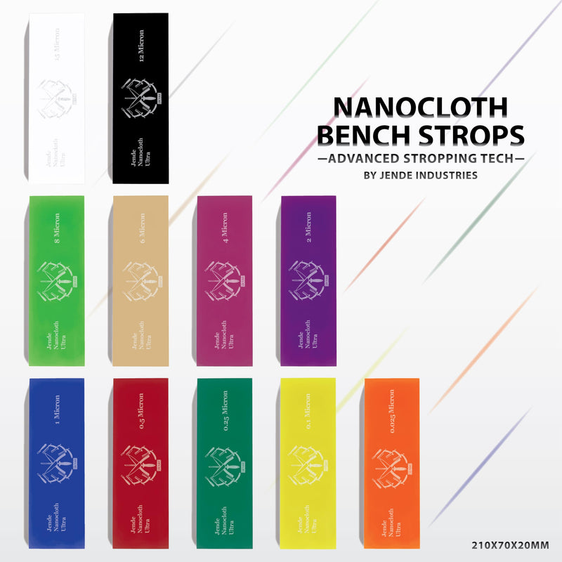 Jende Nanocloth 15 Micron Knife Strop 210x70mm(unloaded)-Premium Ultra bench knife Strop for Diamond Emulsions